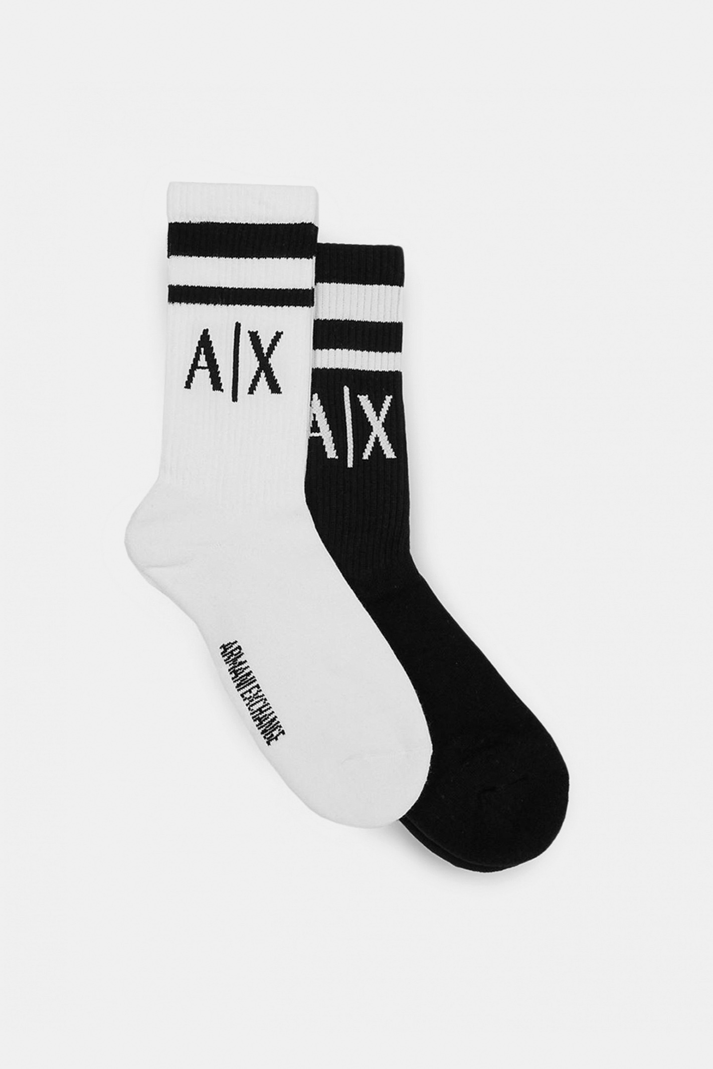 Чёрно-белые носки Armani Exchange